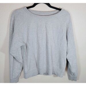 Everlane Women's Gray Raglan Sleeve Cotton Sweatshirt‎ M Loungewear